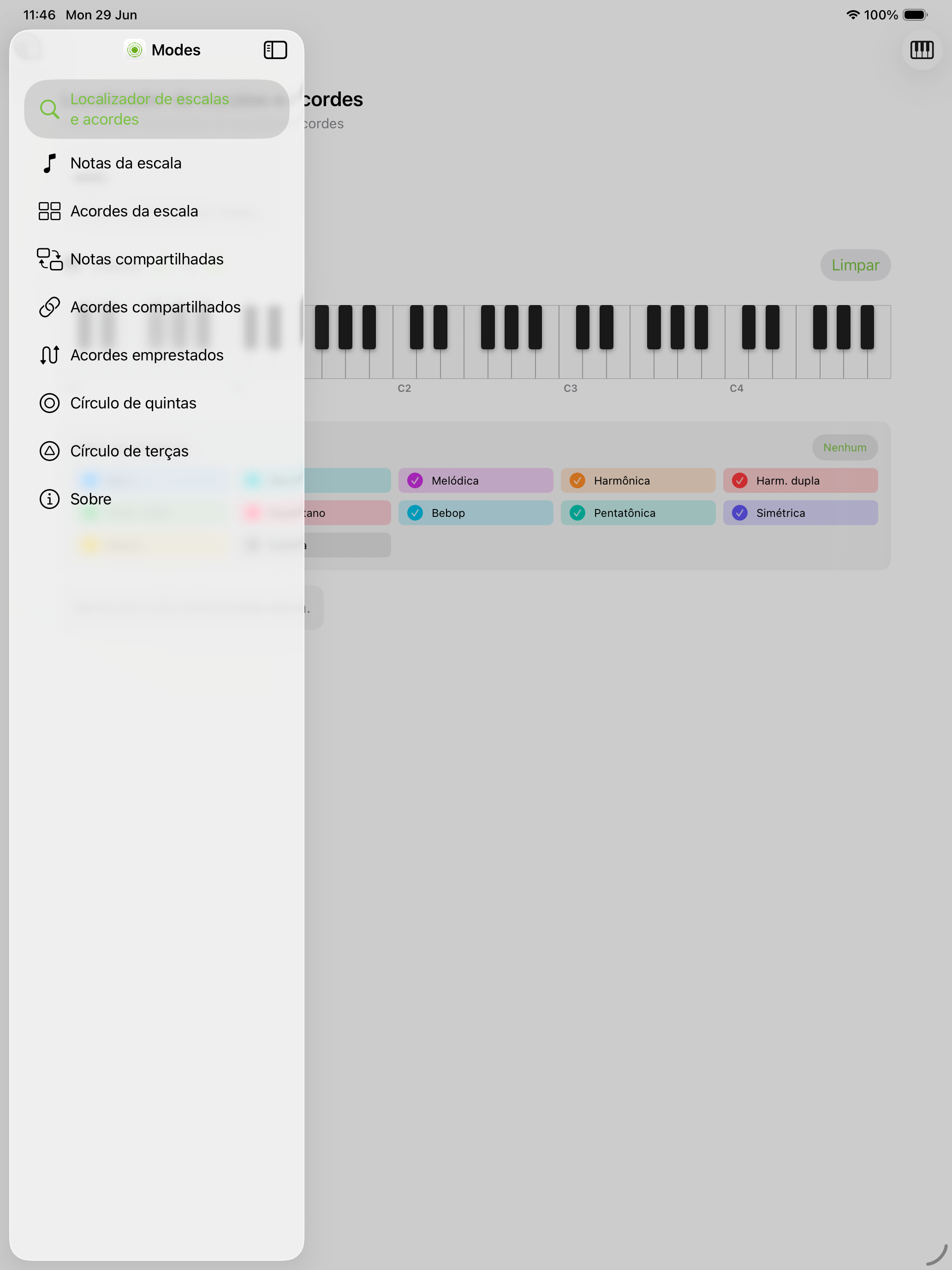 Modes iOS no iPad